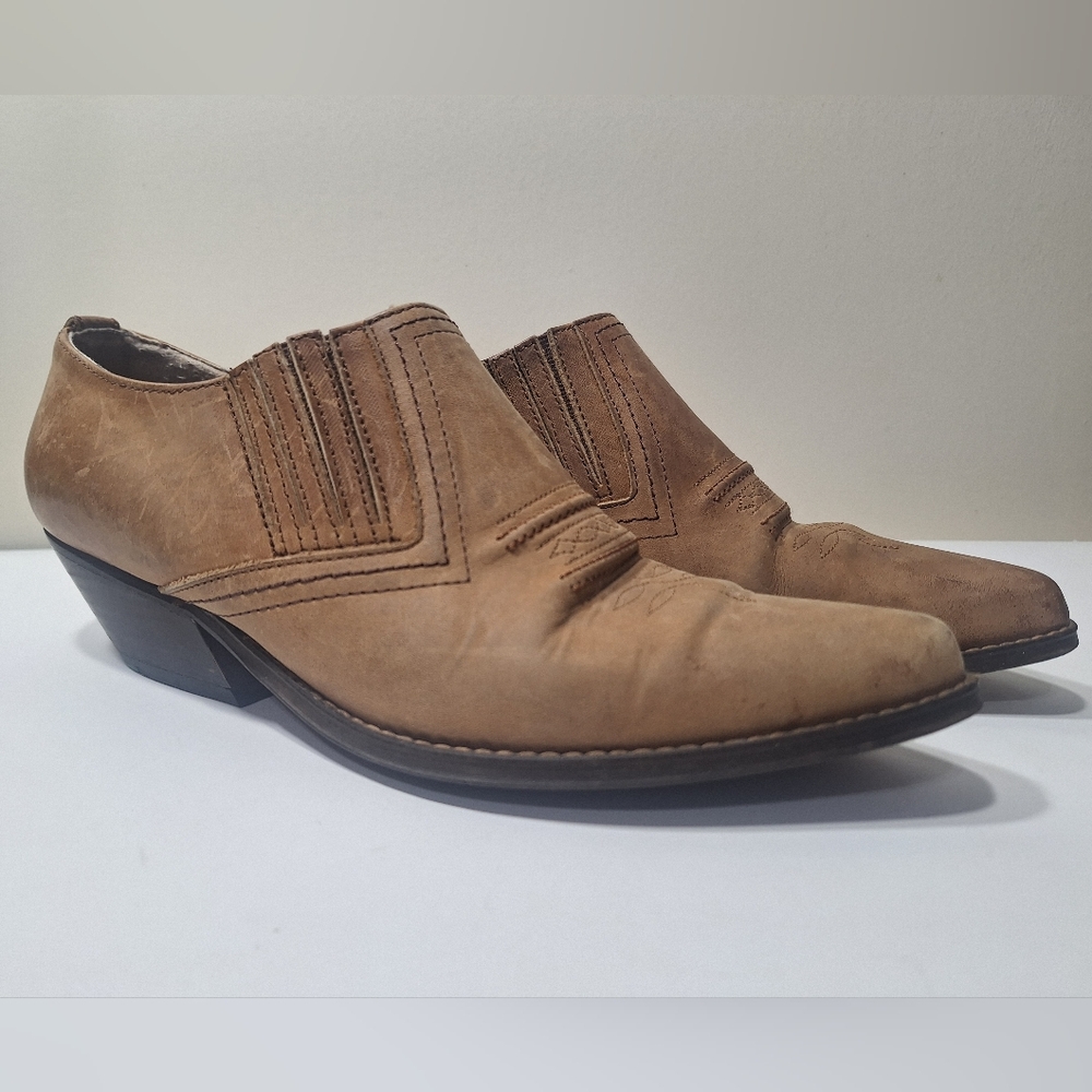 Vintage 80s 90s ALDO Western Slip-On Boots | Made in Spain | Size 40